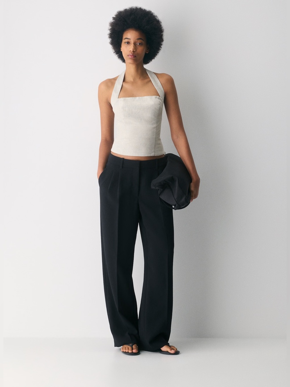 Aritzia Wilfred Whisper Linen Halter Top